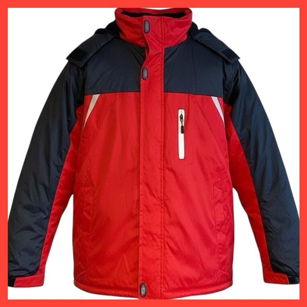 NWOT Pasuxi Red and Black Hooded Winter Jacket Size Large